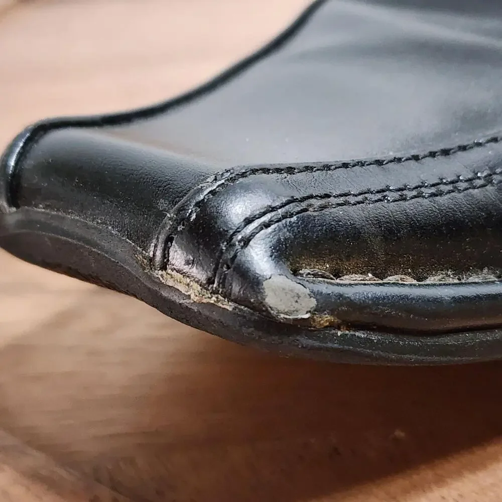 Majestic Collection Dress Shoes Mens Size 10 Black Synthetic Slip On Square Toe